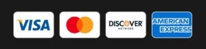 Visa, Mastercard and American Express accepted